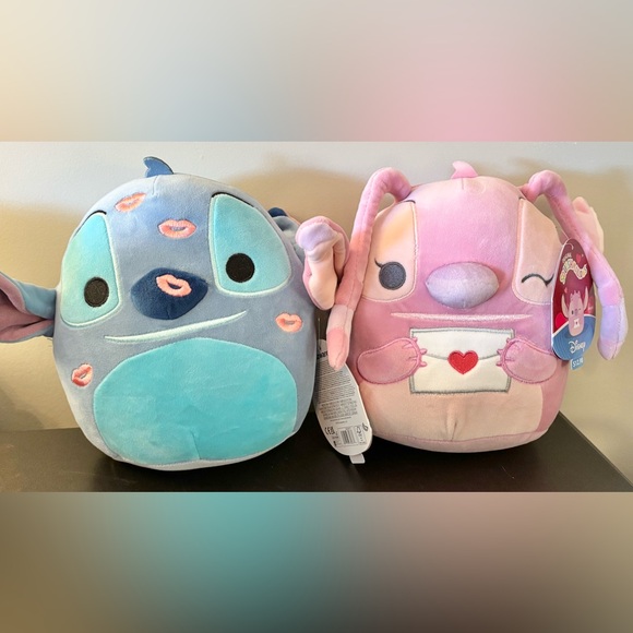 Disney | Toys | Nwt Squishmallow Disney Stitch And Angel Valentine ...